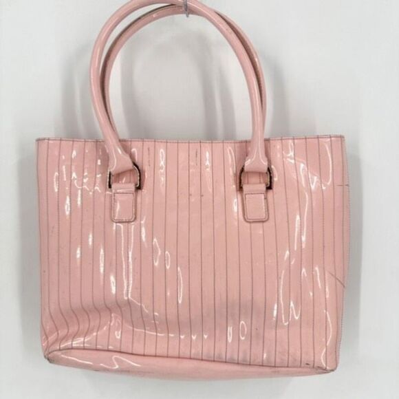 Ted Baker London Women's Patent Leather Quilted Tote Handbag Pink Size Large‎ - Picture 2 of 16
